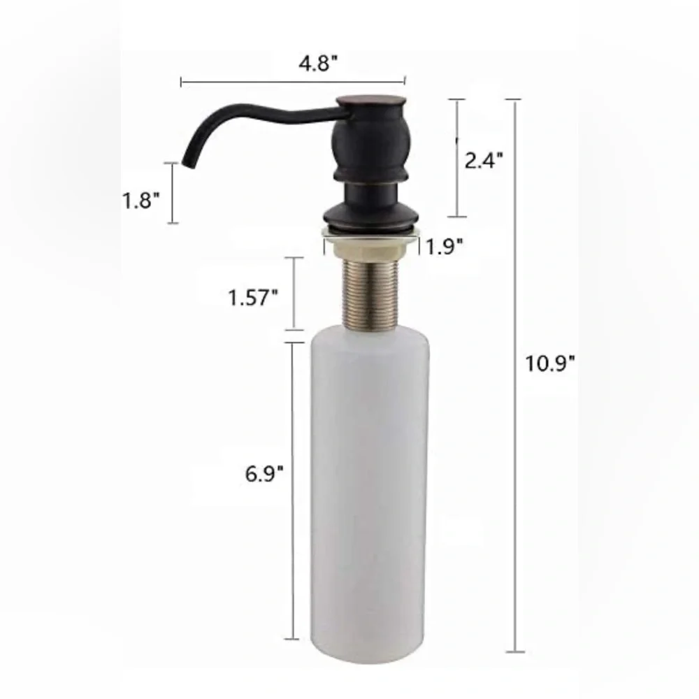 SHACO Vintage Design Oil Rubbed Bronze 13 OZ Counter top Kitchen Soap Dispenser